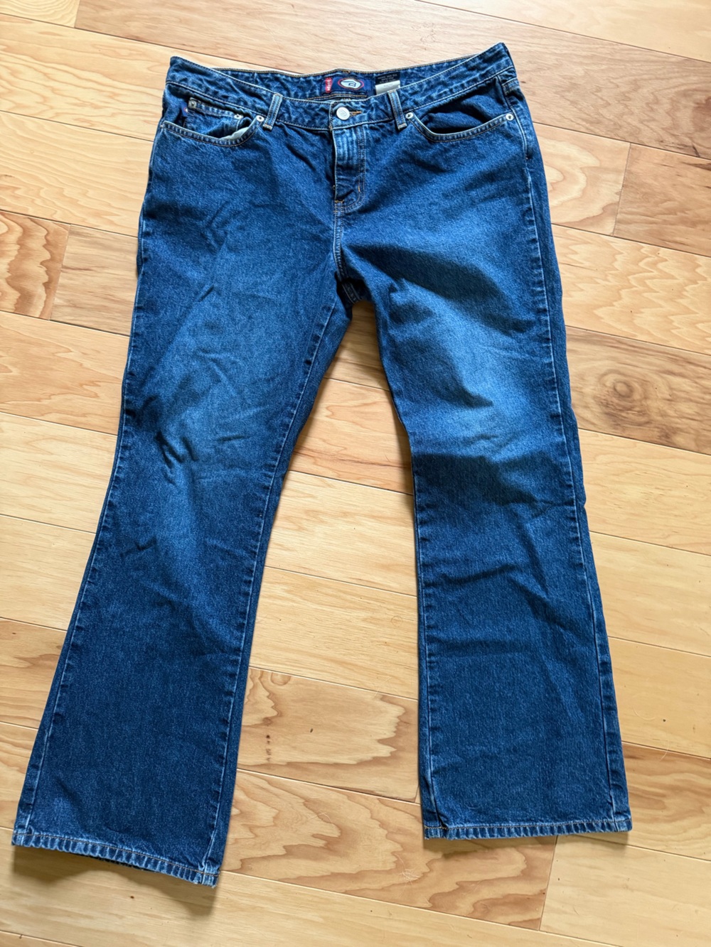 Bongo Extreme Low Waist Jeans Juniors 13 Y2K Dark Wash Bootcut Flare Denim
